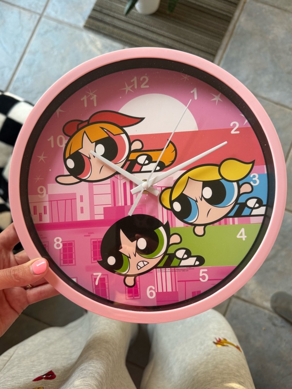 Powerpuff Girls Pink Wall Clock